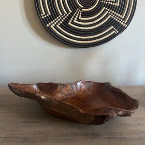 Hand-Carved Mozambican Wood Accent Bowl from Mozambique - Home Decor